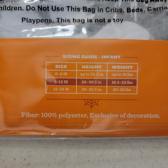 🎃 Infant Skeleton costume 6-12 months - Picture 2 of 2